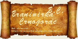 Branimirka Crnogorac vizit kartica